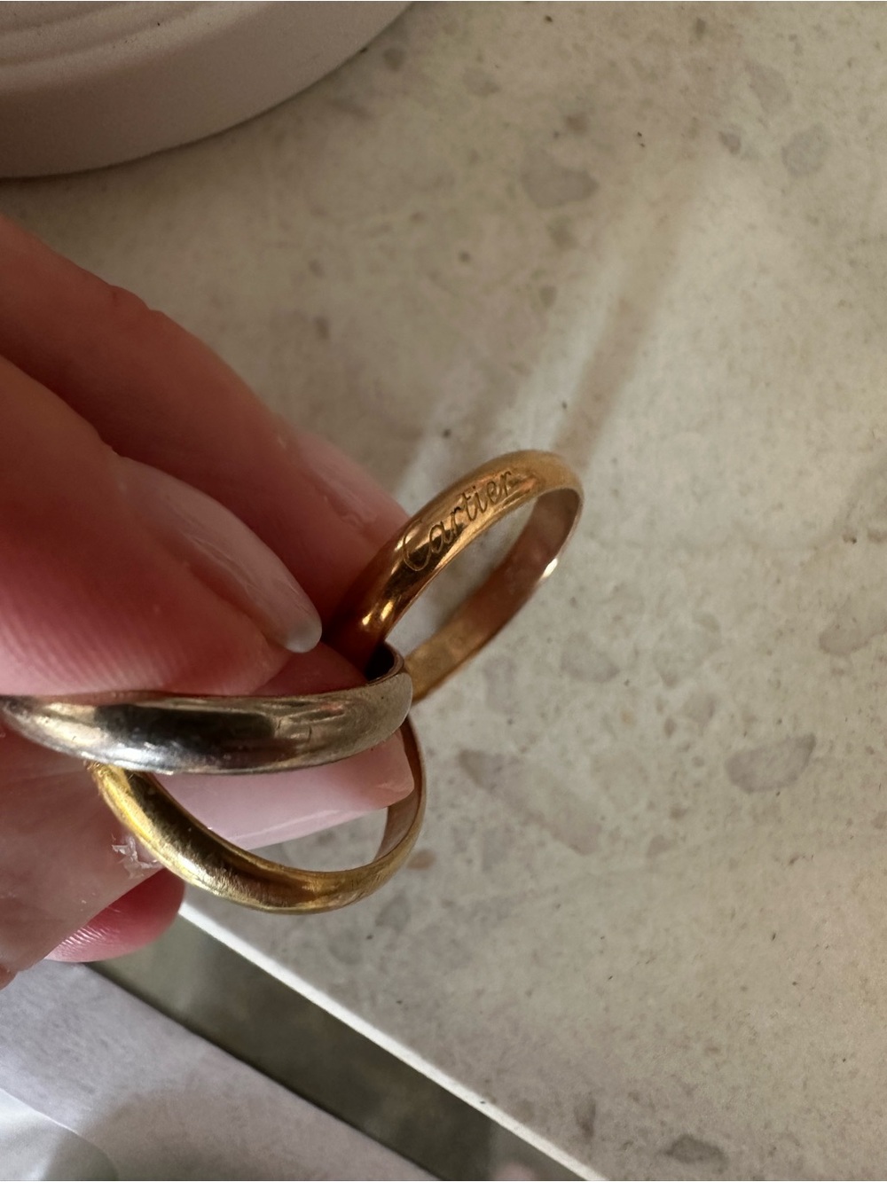 Cartier rolling ring 3 tone - Picture 5 of 8